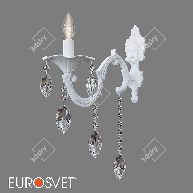 Elegant Crystal Wall Lamp 3D model image 1