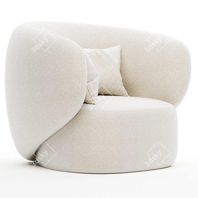 Swell Armchair: Modern Elegance by Grado Design 3D model image 4