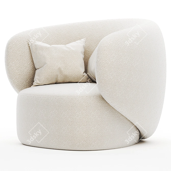 Swell Armchair: Modern Elegance by Grado Design 3D model image 5