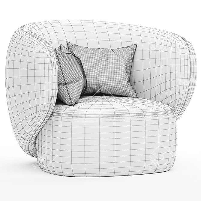 Swell Armchair: Modern Elegance by Grado Design 3D model image 2