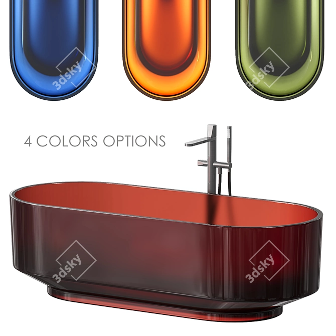 Title: Antonio Lupi BORGHI - Elegant Freestanding Bathtub 3D model image 1