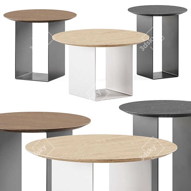 Sleek Modern Side Tables by Kendo 3D model image 1