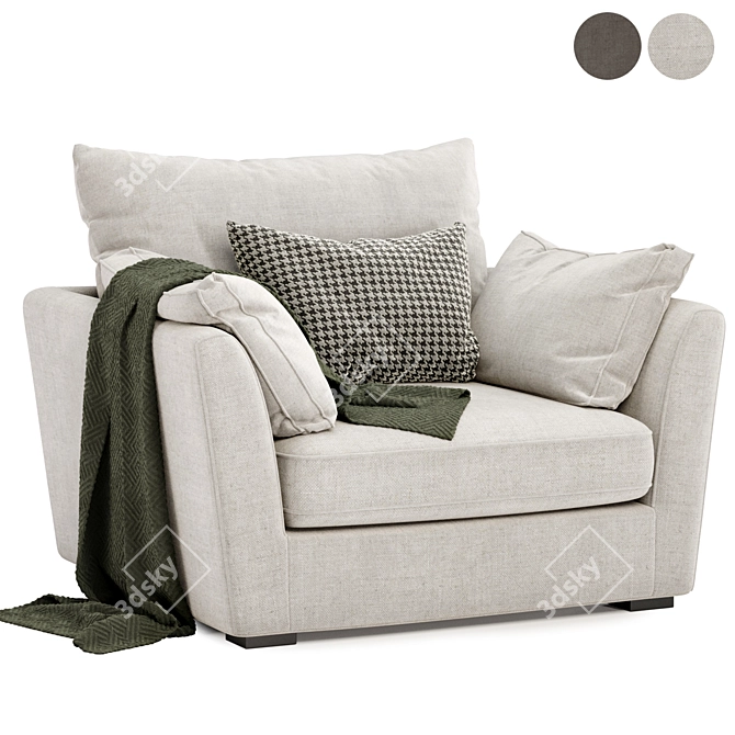 Stylish Icon Armchair 3D model image 1