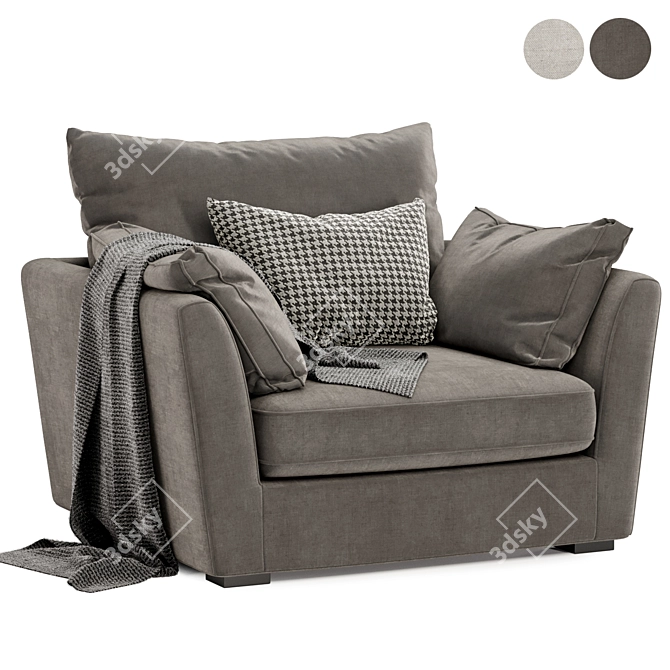 Stylish Icon Armchair 3D model image 2