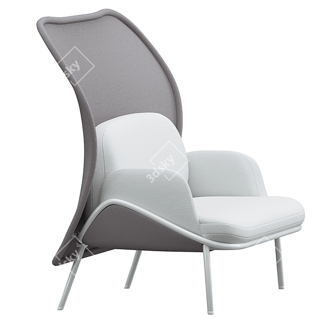 MDD MESH High-back Sofa: Stylish Comfort 3D model image 4