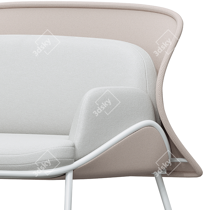 Modern Mesh 2-Seater Sofa 3D model image 2