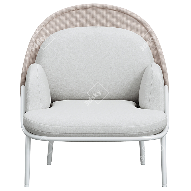 Modern Mesh Wingchair: Krystian Kowalski Collection 3D model image 2