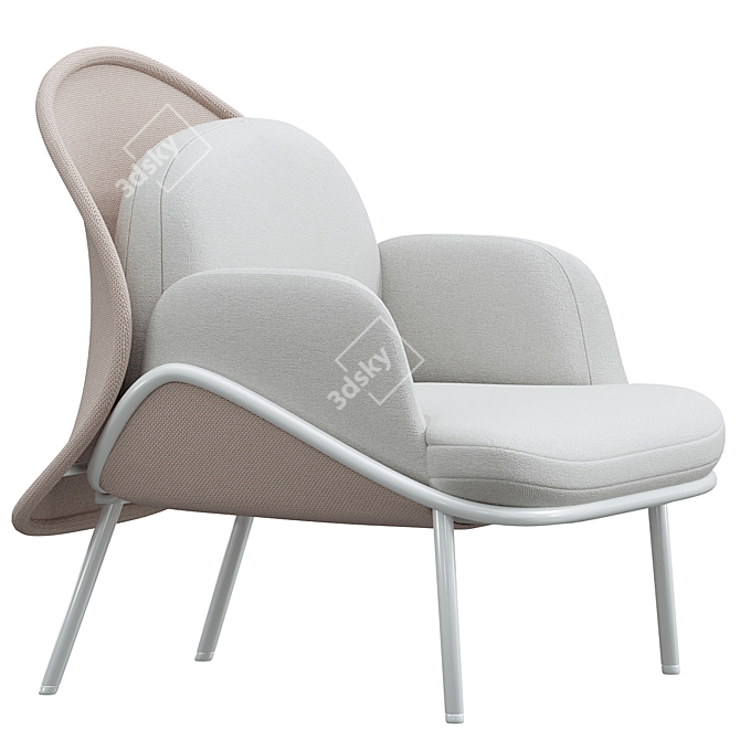 Modern Mesh Wingchair: Krystian Kowalski Collection 3D model image 3