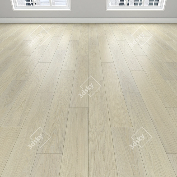 Versatile Parquet Oak Flooring 3D model image 2