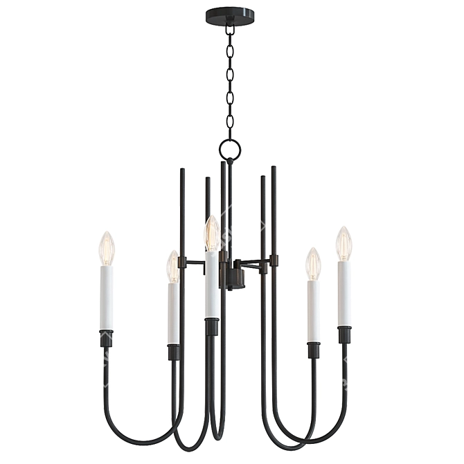 Elegant Dalton 5-Light Chandelier 3D model image 1