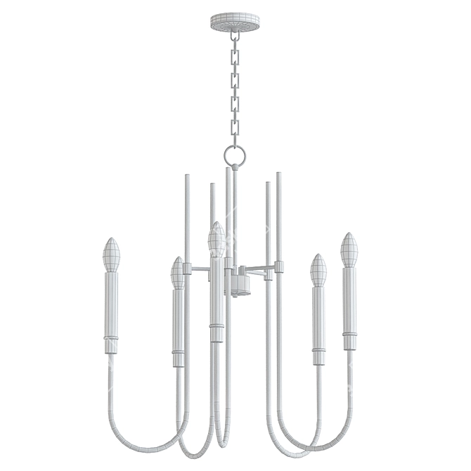 Elegant Dalton 5-Light Chandelier 3D model image 2