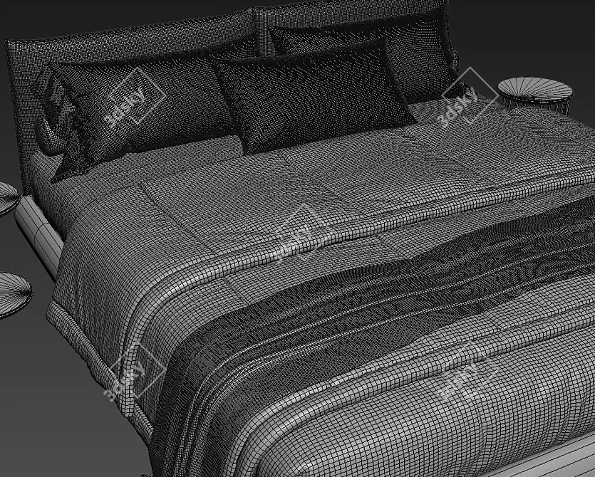 Poliform Dream Bed: High-Quality 3D Model for Download 3D model image 4