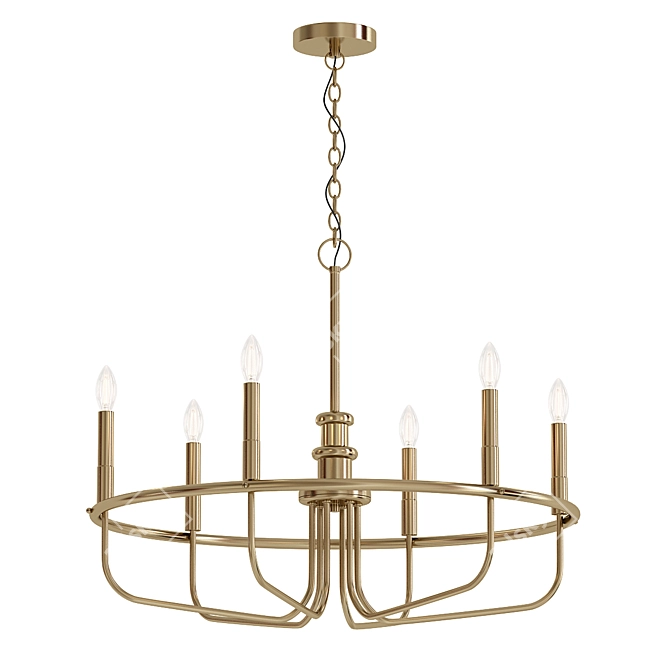 Elegant Helios Chandelier 3D model image 1