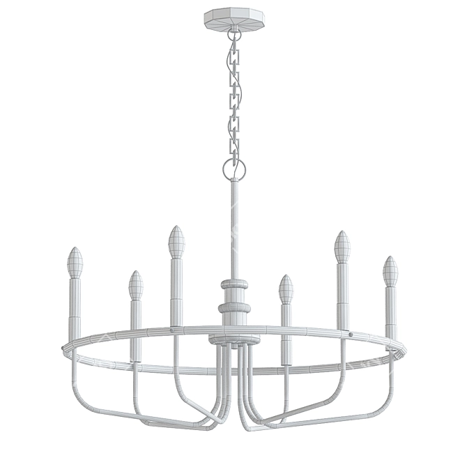 Elegant Helios Chandelier 3D model image 2