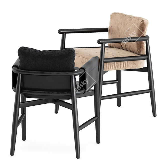 Luxury Dining: Teresina Chair & Palais Royal Table 3D model image 4