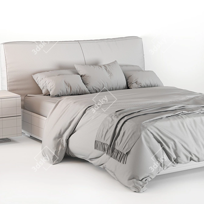 Flou MyPlace Bed: Stylish and Functional 3D model image 5