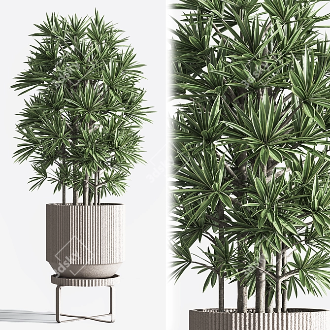 Title: Gorgeous 24-Piece Indoor Plant Set 3D model image 3