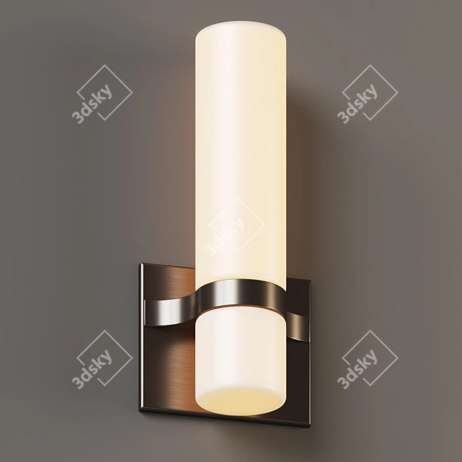 Modern Cylindrical Wall Sconce 3D model image 2