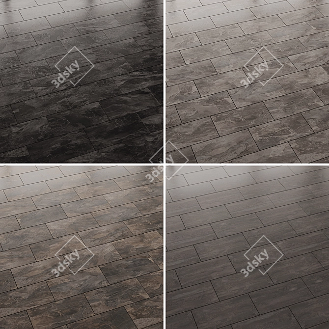 Slate Tiles Collection: Versatile Interior & Floor Tiles 3D model image 4