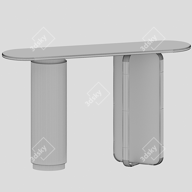 Marble-Textured Francis Console 3D model image 3