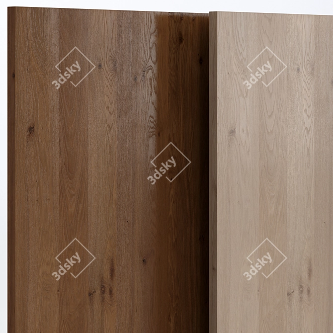 3-Material Oak-Knotty Wood 3D model image 2