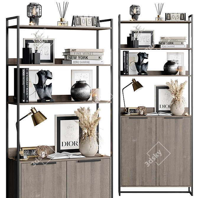 Luxury Wardrobe Display Cabinet 3D model image 1