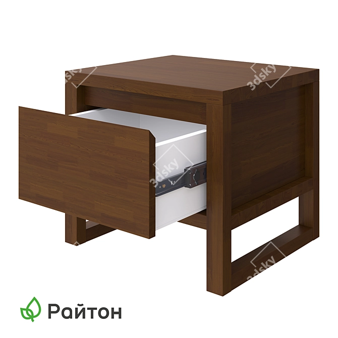 Modern Canadian Nightstand with Drawer 3D model image 2