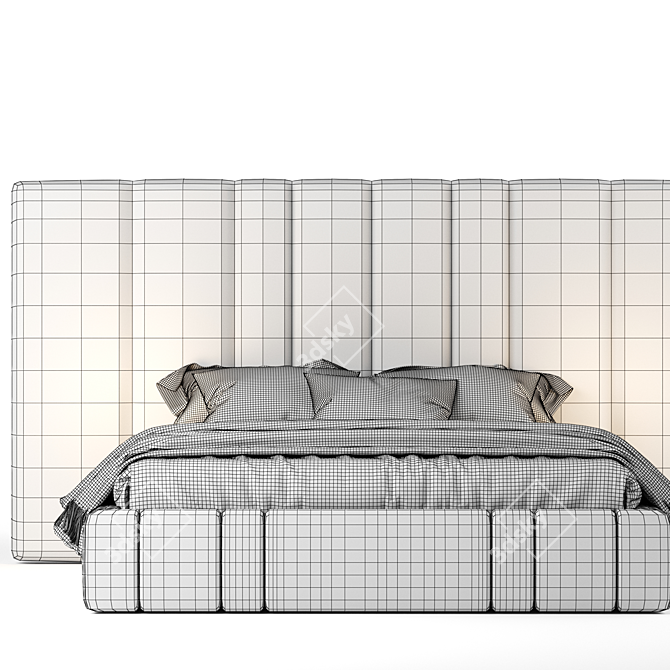 Contemporary Vibieffe Italo Bed 3D model image 3