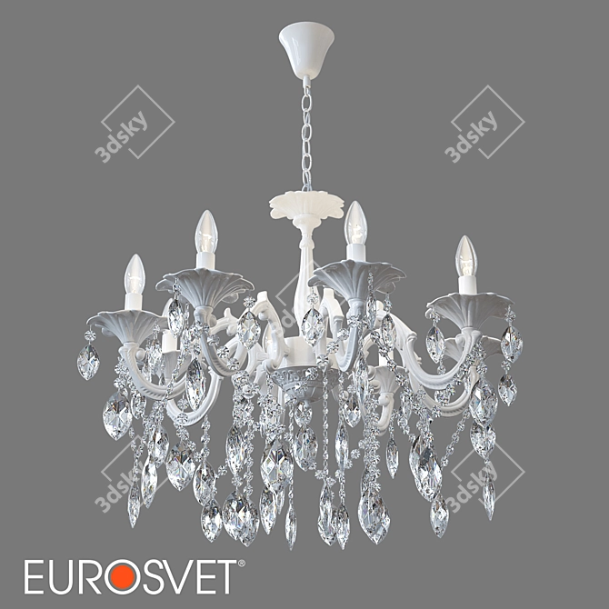 Elegant OM Crystal Pendant Chandelier 3D model image 1