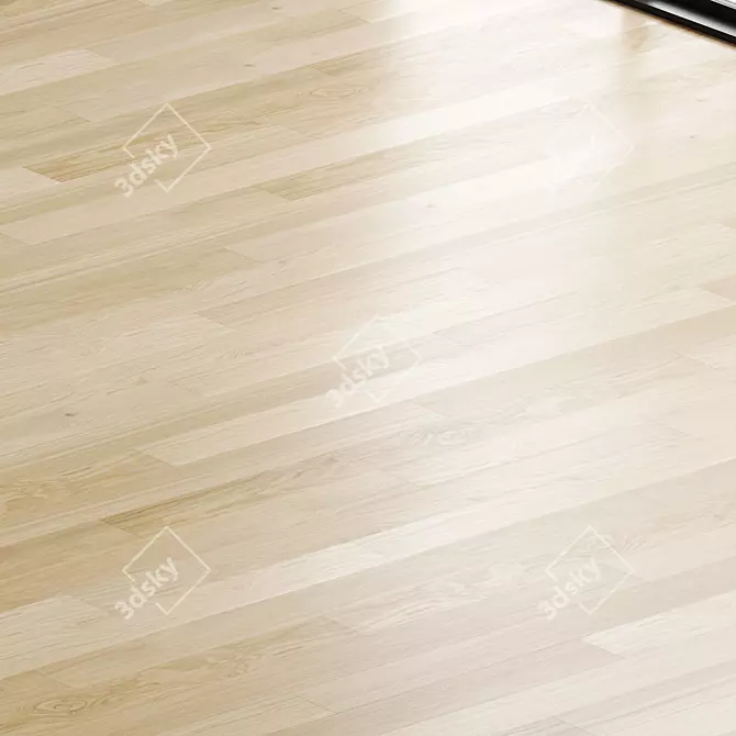 Premium Oak Parquet Board 3D model image 1