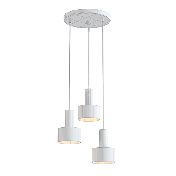 Elegant Metal Loft Light 3D model image 2