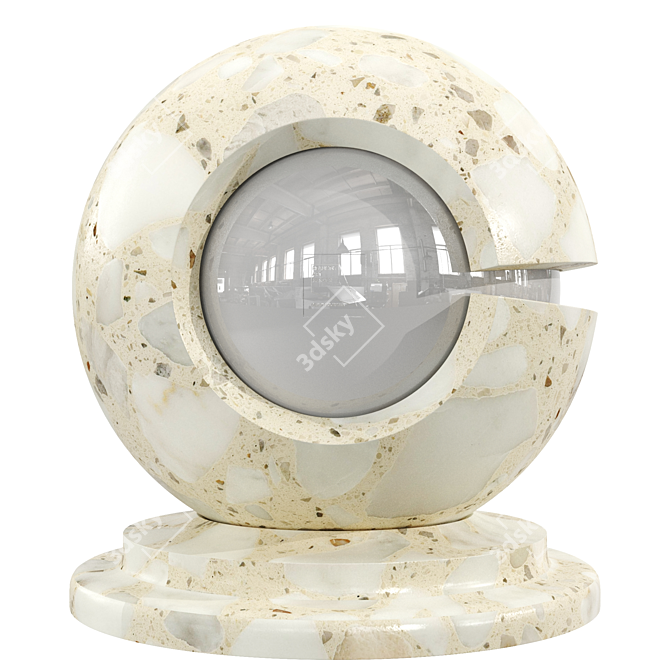 Luxury Terrazzo Marble: PBR Seamless Material 3D model image 3