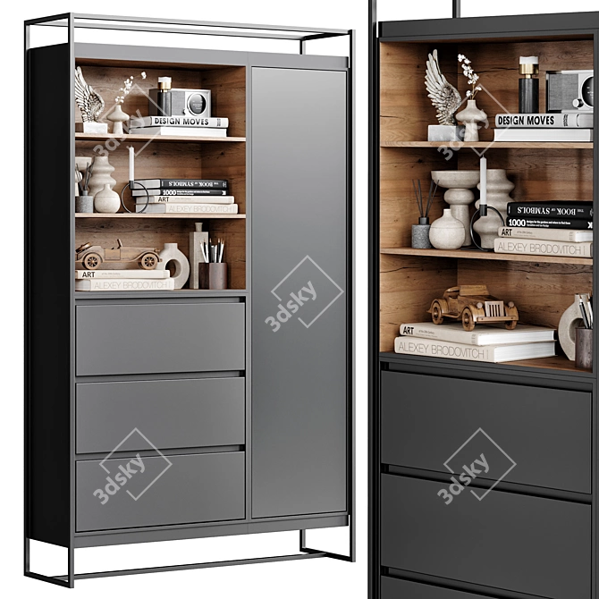 Modern Wardrobe & Display Cabinets 3D model image 1