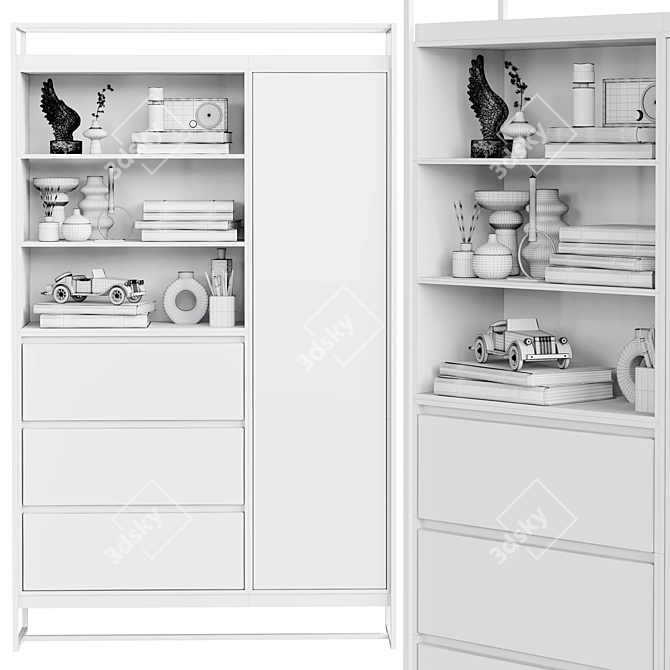 Modern Wardrobe & Display Cabinets 3D model image 4