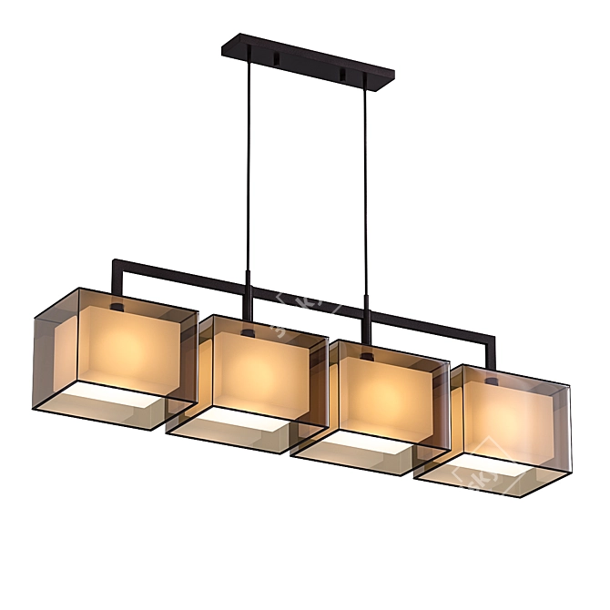 Nordic Multi-Lamp Style Pendant 3D model image 1