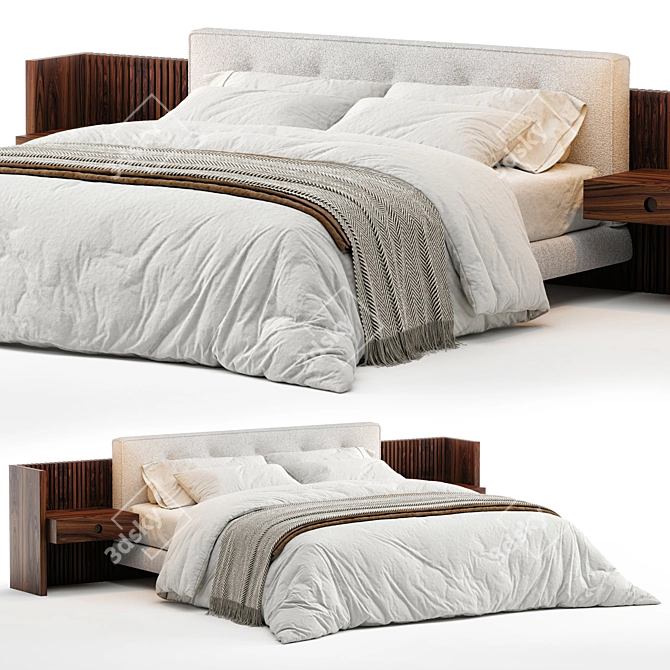 Stylish Minotti Brasilia Bed 3D model image 1