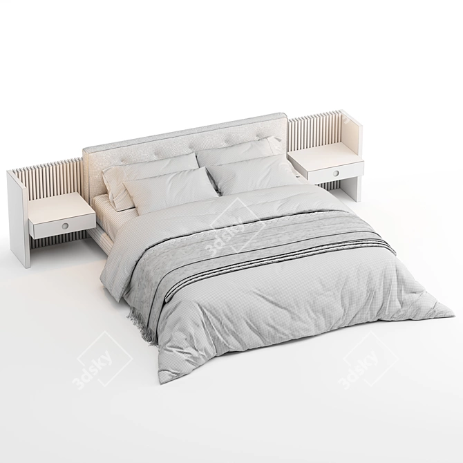 Stylish Minotti Brasilia Bed 3D model image 5