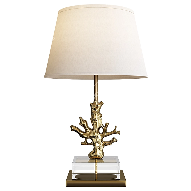 Delight Brass Table Lamp - Timeless Elegance 3D model image 1