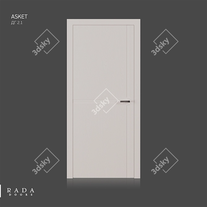 Asket Color: Stylish and Space-Saving Interior Door 3D model image 1