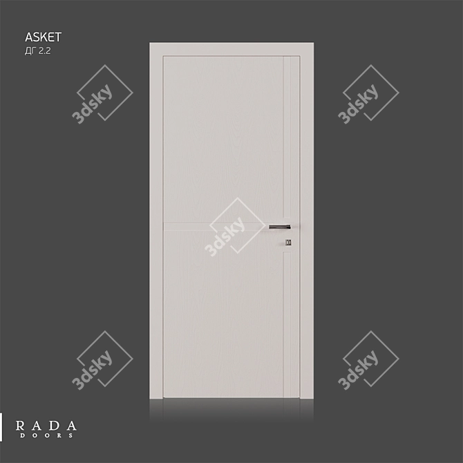 Asket Color: Stylish and Space-Saving Interior Door 3D model image 2