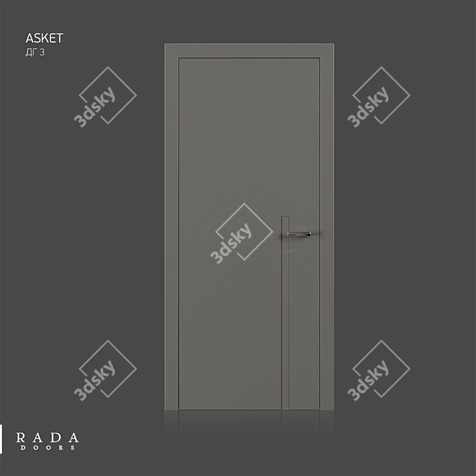 Asket Color: Stylish and Elegant Door 3D model image 1