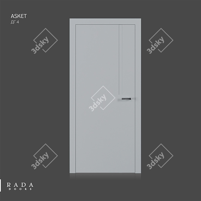 Asket 4 DG Interior Door 3D model image 1