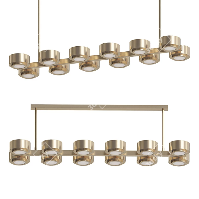 Modern Hawkins Chandelier: Illuminate in Style 3D model image 1