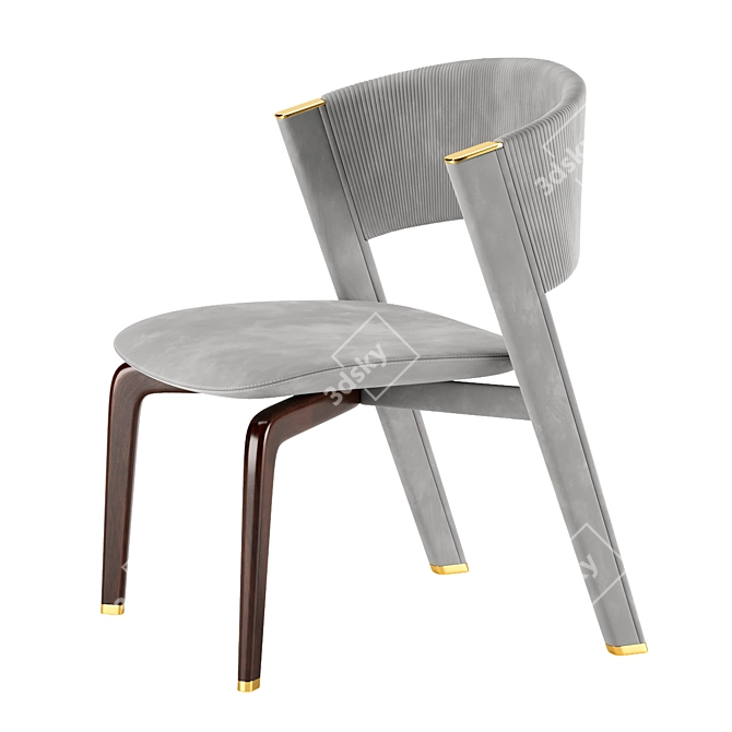 Elegant Lisbona Armchair: Stylish and Comfortable 3D model image 3