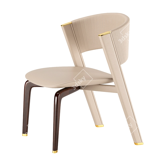 Elegant Lisbona Armchair: Stylish and Comfortable 3D model image 4