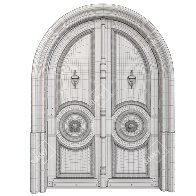 Classic 3D Max Door - 1650mm x 2500mm 3D model image 6