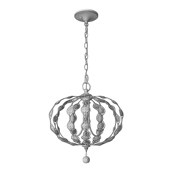 Feiss LEILA3 Chandelier - Elegant Lighting Fixture 3D model image 2