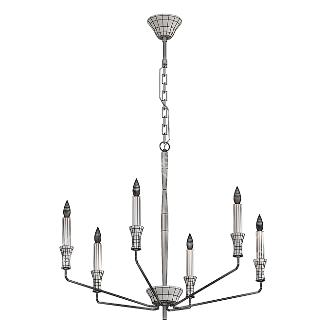 Modern Lightstar Chandelier 3D model image 2