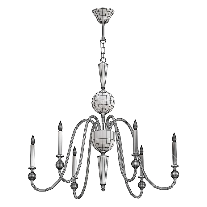 Elegant Lightstar Chandelier 3D model image 2