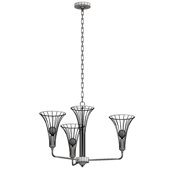 Elegant Lumien Chandelier: 2013 Design 3D model image 2